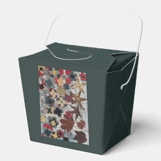 Ballotins Boîte de faveur de motif floral de feuilles d'auto
