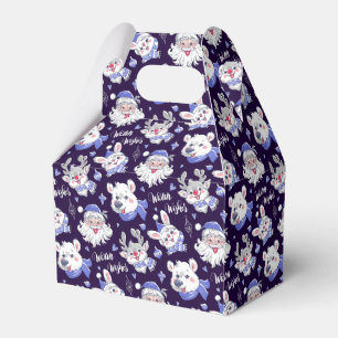 Ballotins Boîte de faveur de Noël Santa ours polaire renne