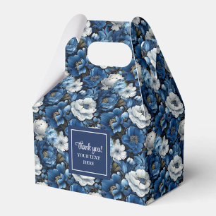 Ballotins Boîte de Faveur de Nom Personnalisé Fleurs Blanche