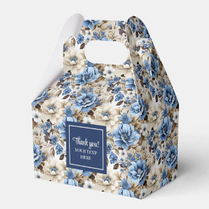 Ballotins Boîte de Faveur de Nom Personnalisé Fleurs d'Ivoir