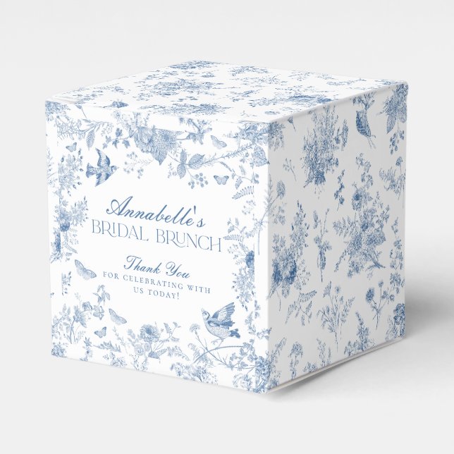 Ballotins Boîte de Faveur de Petit Déjeuner de Mariée Fleura (Verso)