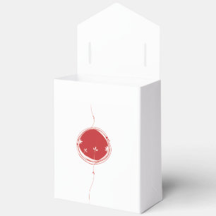 Ballotins Boîte de faveur de soleil rouge oriental minimalis