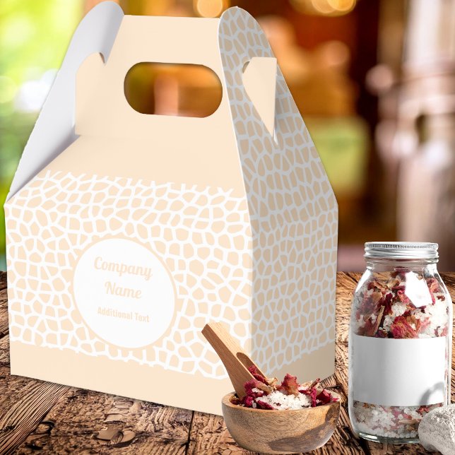 Ballotins Boîte de faveur de Terrazzo - Gable pêche orange (Terrazzo - Orange Peach Gable Favor Box-Bath Salts by Leapfroglisics Shop)