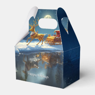 Ballotins Boîte de faveur de traîneau de Noël de renne