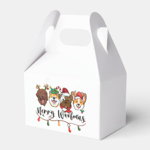Ballotins Boîte de faveur de typographie Merry Woofmas