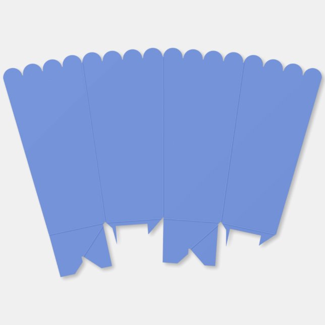 Ballotins Boîte de Faveur Élégante et Simple Bleu Uni Modern (Déplié)