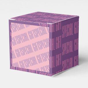 Ballotins Boîte de Faveur en Papier Rose Violet 'Cadeau Spéc