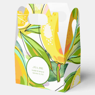 Ballotins Boîte de faveur jaune de jardin de citron d'aquare