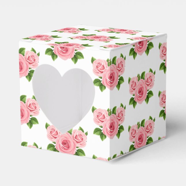Ballotins Boîte de Faveur Mariage avec fenêtre Coeur (Verso)