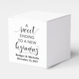 Ballotins Boîte de Faveur Mariage - Fin douce à nouveau débu