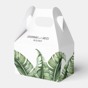 Ballotins Boîte De Faveur Mi-Siècle Banana Leaf Mariage