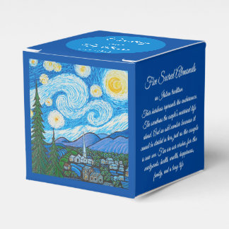 Ballotins Boîte de faveur - Nuit étoilée - Peinture par Mhan