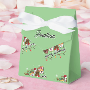 Ballotins Boîte de faveur personnalisée Joyeux Woofmas