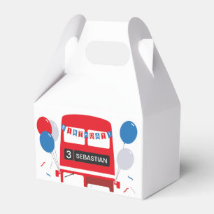 Ballotins Boîte de faveur personnalisée par autobus rouge 