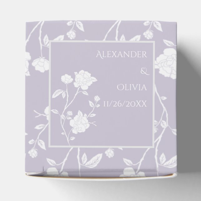 Ballotins Boîte de Faveur Rose Lavender Mariage (Haut)