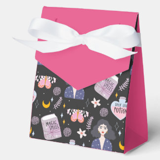 Ballotins Boîte de faveur rose noir Élégant emballage cadeau