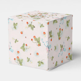 Ballotins Boîte de Faveur Rose Petite Fraise Marie Antoinett