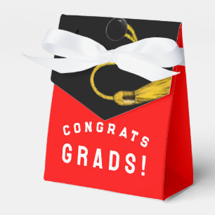 Ballotins Boîte de faveur rouge pour la remise des diplômes