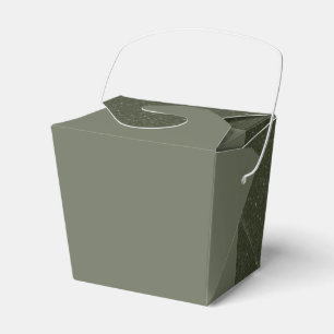 Ballotins Boîte de faveur verte mousse personnalisée moitié-