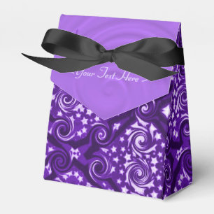 Ballotins Boîte de Faveurs à Motif Étoiles Violettes et Volu