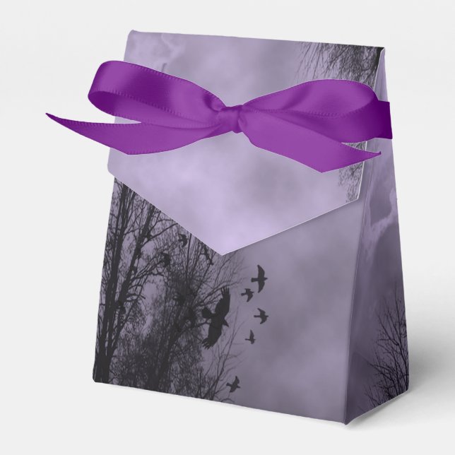 Ballotins Boîte de faveurs gothiques Ciel de brume violette  (Verso)
