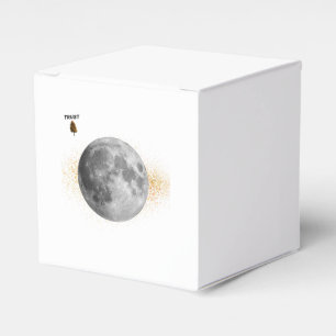 Ballotins Boîte de Faveurs Lune Élégante et Nuit Étoilée