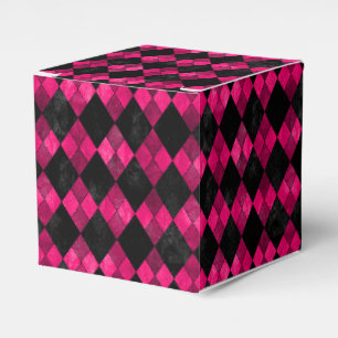 Ballotins Boîte de Fête à Carreaux Rose et Noir