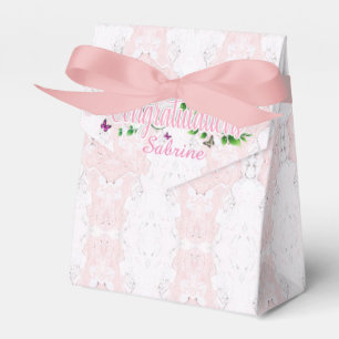 Ballotins Boîte de Fête de Remerciement en Marbre Rose Félic