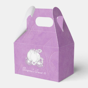 Ballotins Boîte de fête violette Cendrillon Carrosse Argenté