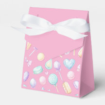 "Boîte de Fêtes Rose Pastel et Ballon"