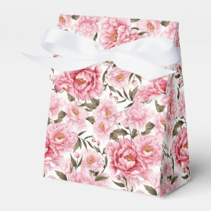 Ballotins Boîte de friandises à motif de pivoines pour fête