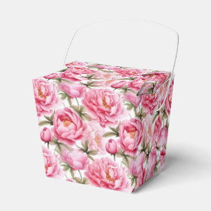 Ballotins Boîte de friandises à motif de pivoines pour fête