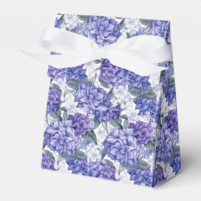 Ballotins Boîte de friandises à motif d'hortensia pour fête (Verso)