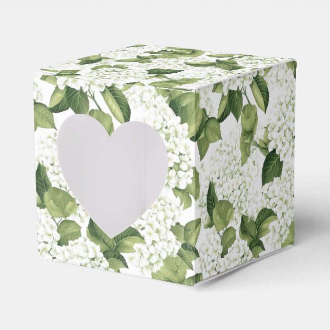 Ballotins Boîte de friandises à motif d'hortensia pour fête (Verso)
