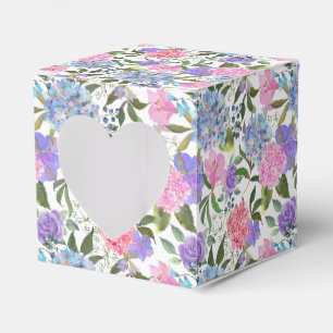 Ballotins Boîte de friandises à motif d'hortensia pour fête
