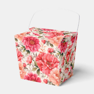 Ballotins Boîte de friandises pour fête aux pivoines roses