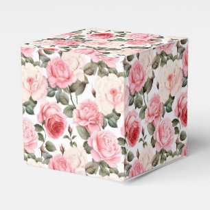 Ballotins Boîte de friandises pour fête aux roses roses