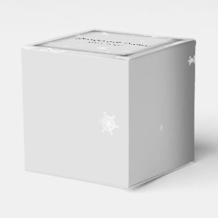 Ballotins Boîte de mariage blanc et Silver Snowflake