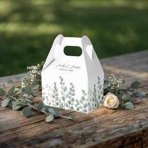 Ballotins Boîte de mariage végétale élégante personnalisée