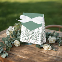 Boîte de mariage végétale élégante personnalisée