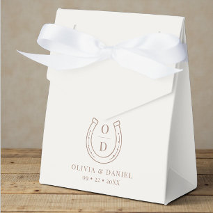 Ballotins Boîte de Mariage Western Country Brun Monogram Che
