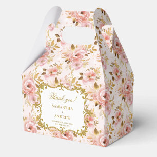 Ballotins Boîte de Merci de Mariage en or Blush élégant pour