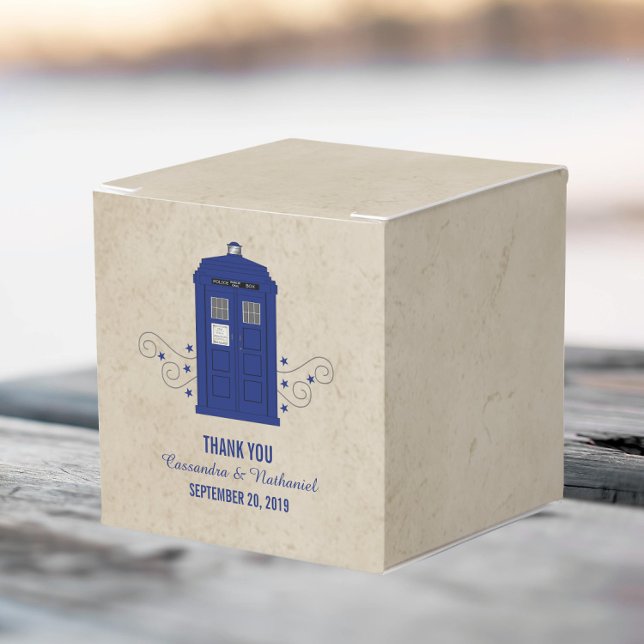 Ballotins Boîte de police - boîte de mariage - boîte de fave (Police Box Wedding Favor Boxes)