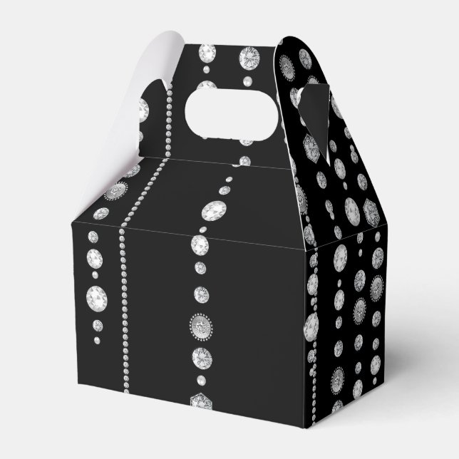 Ballotins Boîte de préférence de la partie de look diamant (Verso)