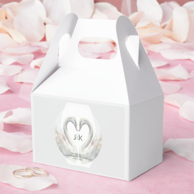 Ballotins Boîte de préférence de mariage de cygne personnali (Mariage)