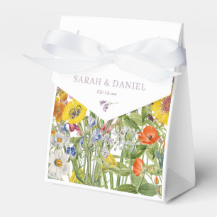 Ballotins Boîte de préférence de mariage fleur sauvage