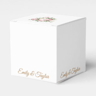 Ballotins Boîte de préférence de mariage Rose vintage