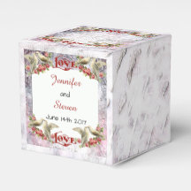 Boîte de préférence Mariage de colombe vintage