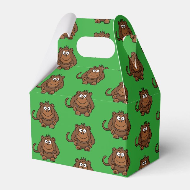 Ballotins Boîte de préférence pour la fête des singes (Verso)