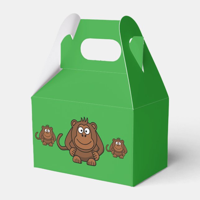Ballotins Boîte de préférence pour la fête des singes (Verso)